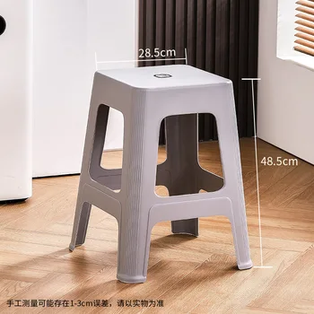 HH282 лесен луксозен квадратен табуретка кръгла табуретка пейка пластмасова пластмасова табуретка домакински гъста маса за хранене и стол