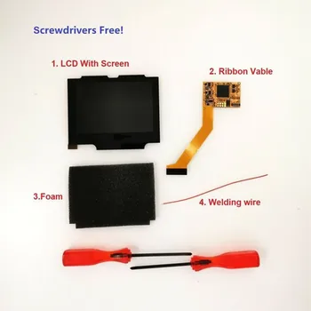Екран GBA SP/Лентов кабел V2 10 Високи Нива на Осветяване на Game Boy Advance SP GBA SP IPS LCD Пълен комплект/Лентов кабел
