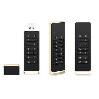 НАПЪЛНО защитен от USB-устройство, криптирани USB флаш устройство, хардуер парола, карта памет, с клавиатура, usb флаш-диск USB 3.0, черен